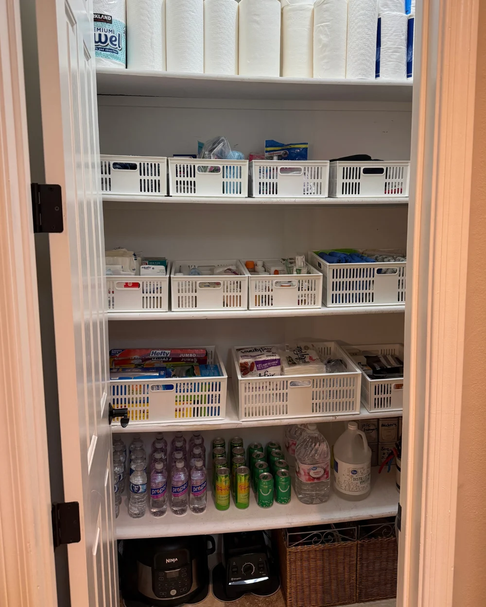Cleaning closet after organizing