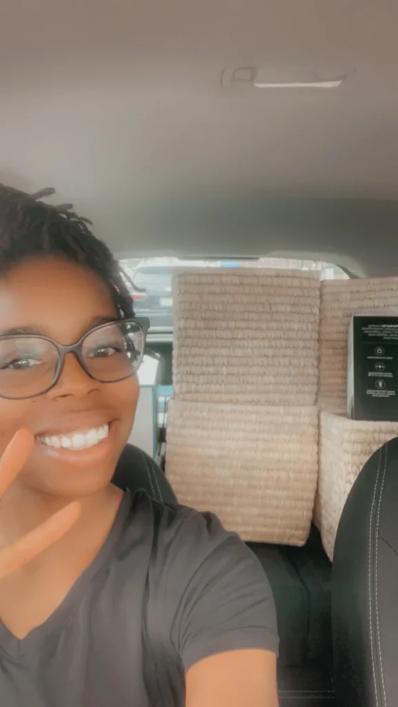 Hadiyah Alexander smiling while out shopping for a client