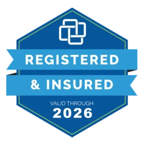 NAPO Registered and Insured badge