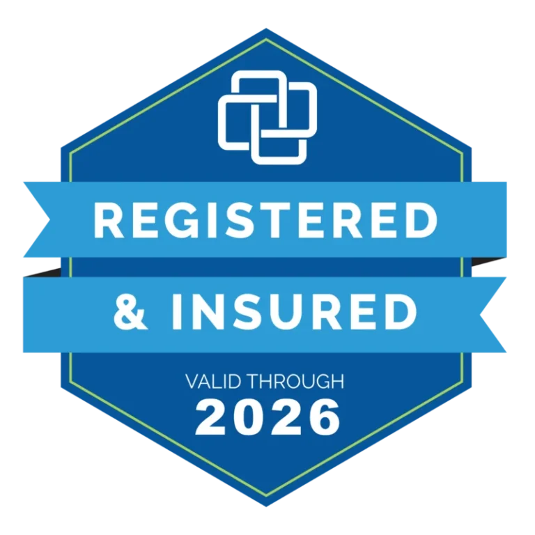 NAPO Registered and Insured badge