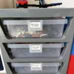 Labeled clear drawers for toys