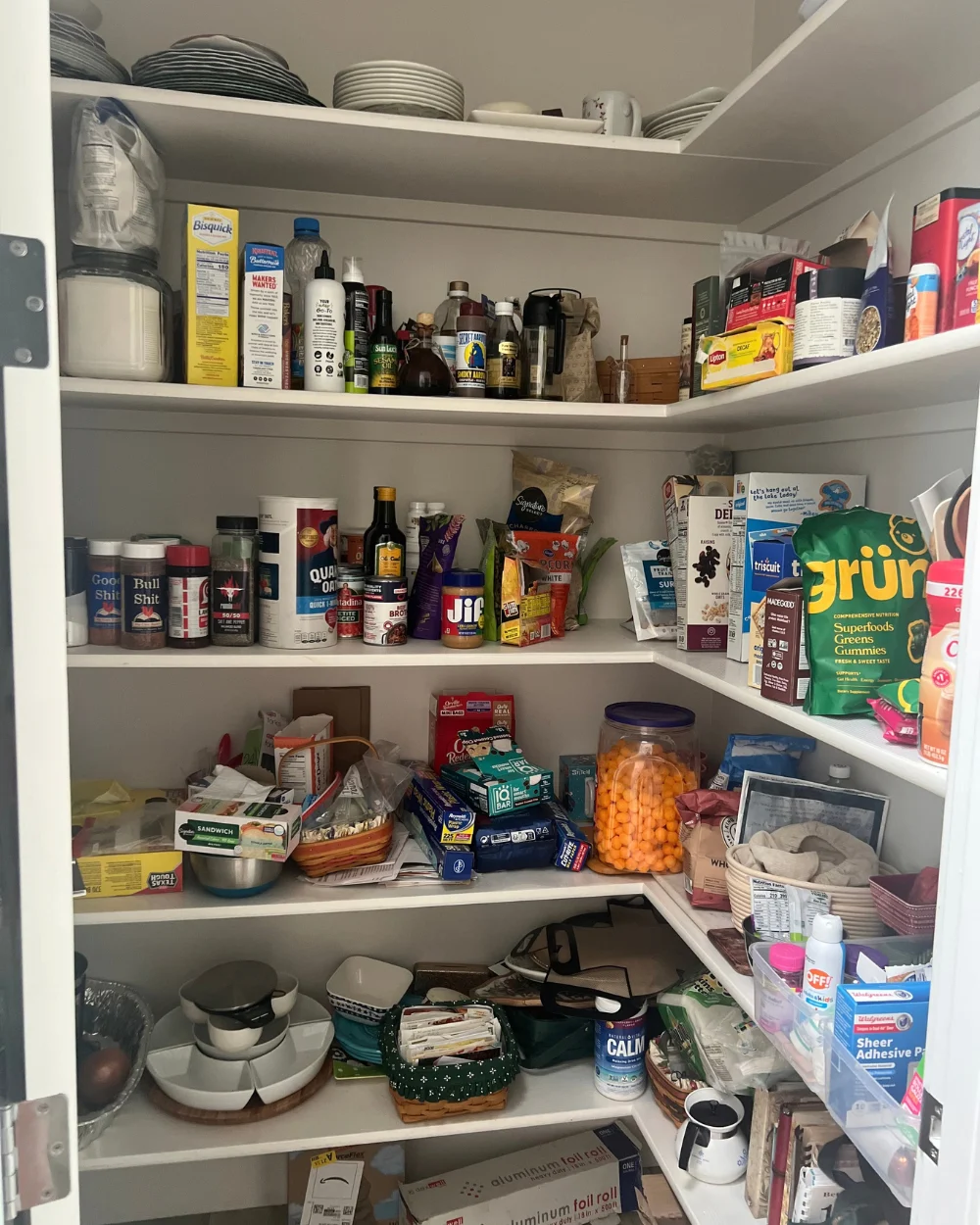 Pantry closet before organizing
