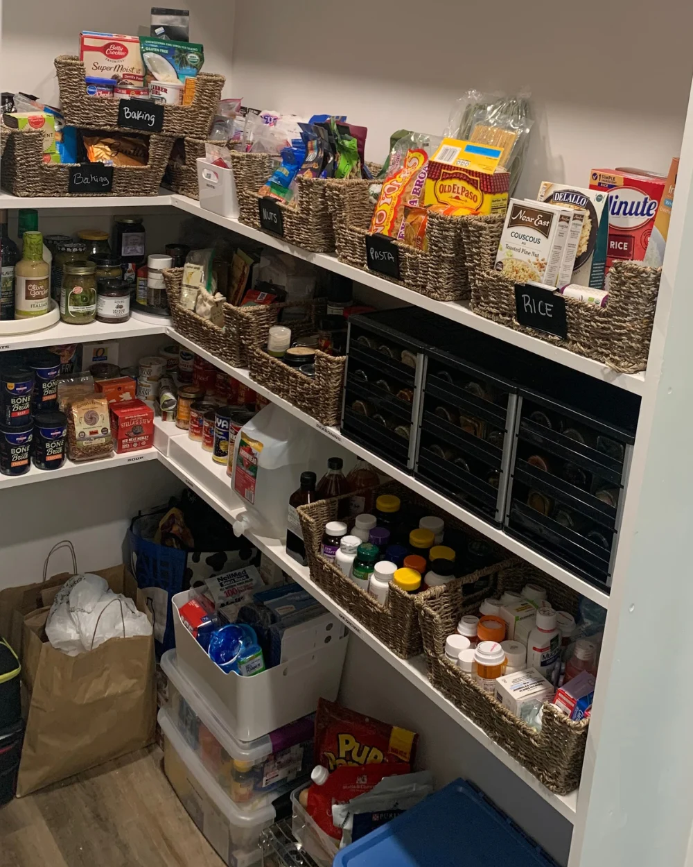 Pantry side after organizing