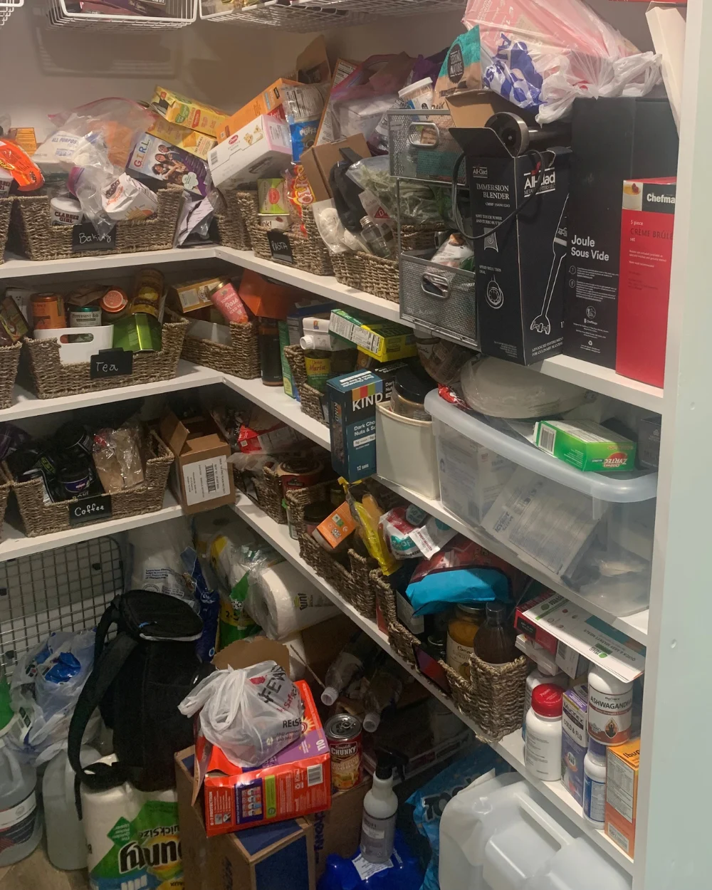 Pantry side before organizing